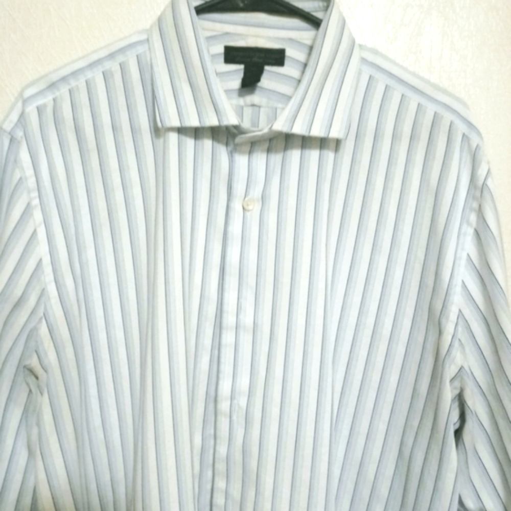 Men's Nice EXPRESS Blue/White Stripe Shirt